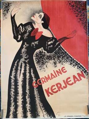 Pierre Donga Germaine Kerjean Vintage Lithograph Poster